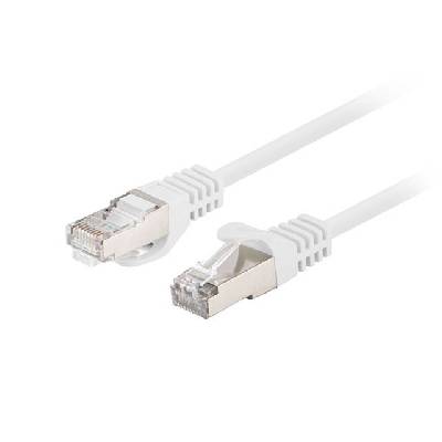 Кабел Lanberg patch cord CAT. 6 FTP 0.25m fluke passed (10-pack), white (PCF6-20CC-0025-W)