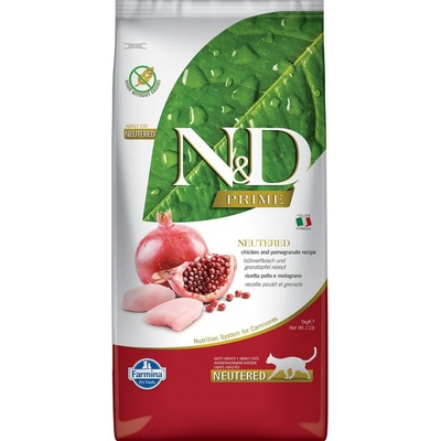 N&D kuřecí a granátové jablko pro kastrované kočky bez obilovin 5 kg