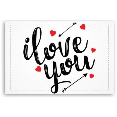 Fotoobraz 60x40 cm malý I love you