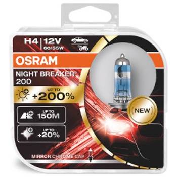 Image 1 of OSRAM Крушка OSRAM H4, 12V, 60/55W, 4000К, 1650lm, 2 броя