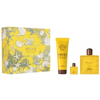 Versace Eros Energy - Подаръчен комплект за мъже: 100мл Парфюм EДП + 10 мл Парфюм ЕДП + 150 мл душ гел