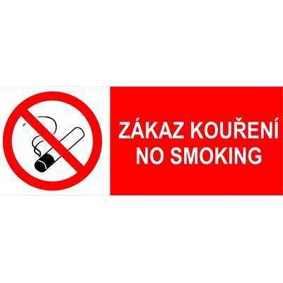 Walteco Zákaz kouření, No smoking 210x80mm, samolepka , 20011