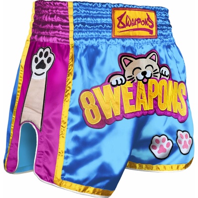 8 Weapons Muay Thai šortky Meow modré