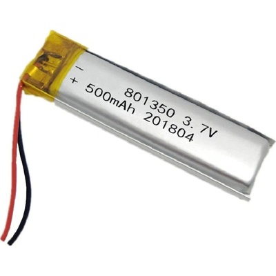 Li-Pol baterie 500mAh, 3.7V, 801350 – Hledejceny.cz