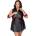 Cottelli Collection Bondage Matte Look Mini Dress with Cuffs & Eye Mask 2718448 Black 4XL