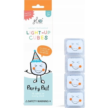 Glo Pals svítící senzorické kostky do vody vícebarevné Party Pal 4 ks