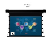 Screenline Моторизиран прожекционен екран за стена/таван Screenline MOT TENSIONED Home Vision, 244x137(110"), 16: 9, черен, стенен превключвател (SL-BLACK-MT244D-HV) Прожекционни екрани