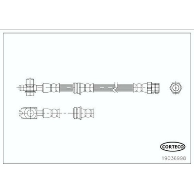 Brzdová hadica CORTECO 19036998
