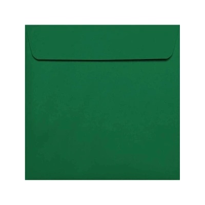 Poštová obálka vianočná zelená 155x155mm PS