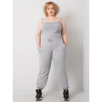Basic Feel Good Dámske tepláky Plus Size RV-DR-6331.86 Sivá