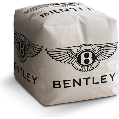 Sablio Taburet Kocka Bentley na bílé: 40x40x40 cm