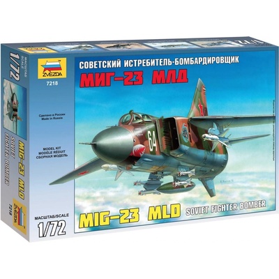 Zvezda Model Kit letadlo 7218 MIG 23 MLD Soviet Fighter re release 1:72
