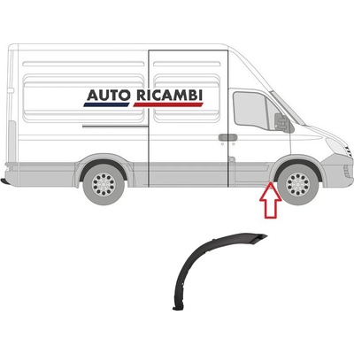 Ochranná lišta Iveco Daily 2006-2011 35S/35C/50C pravá, lem blatníku 3802038