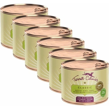 Terra Canis Veal with millet cucumber yellow melon & basil 6 x 200 g