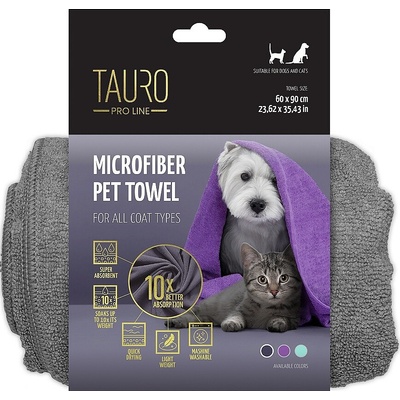 Tauro Pro Line Microfiber Towel 60 x 90 cm grey