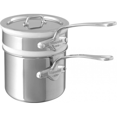M'Cook hrnec na vodní lázeň s porcelánovou vložkou 14 cm rukojeť nerez 520414