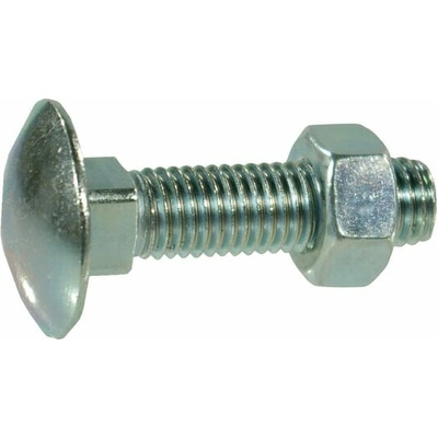 Vratový šroub s maticí DIN 603 M10x75, pozinkovaný 4.6, Kramp – Zboží Mobilmania