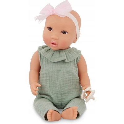 LullaBaby MIMINKO s dudlíkem v šatech a čelence 7302