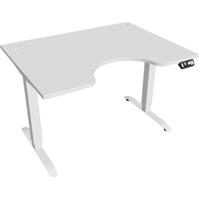 Hobis Office Pro psací stůl Motion MS ERGO 2 Šířka: 120 cm, Barva desky: bílá, Barva kovu: bílá RAL 9016 Šířka 120-180 cm / 27 barevných variant