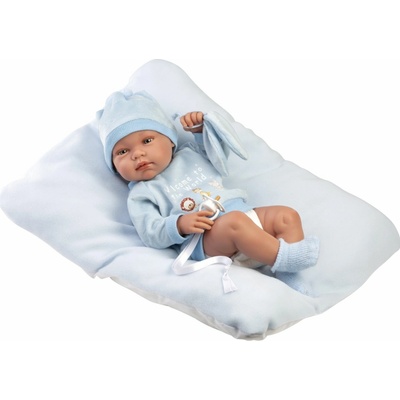 Llorens 84337 NEW BORN CHLAPEČEK realistická miminko s celovinylovým tělem 43 cm