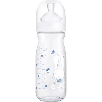 Bebeconfort Стъклена бутилка Bebe Confort - Emotion, 270 ml, 0-12м, Sweet Bunny (3102201460)