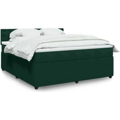 vidaXL 11461.3287821 Boxspring postel s matrací tmavě zelená samet