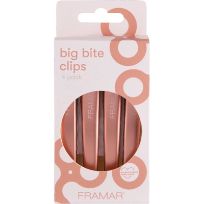 Framar Big Bite Clips Rose Gold 4 pcs