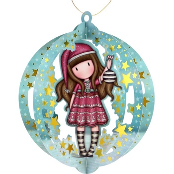 Image 1 of Santoro Gorjuss Комплект от 3 бр Коледна 3D декорация Santoro Gorjuss Mеrry and Bright - Tis The Season (1223GJ02)