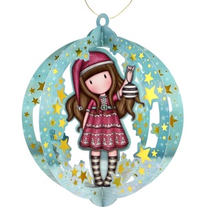 Santoro Gorjuss Комплект от 3 бр Коледна 3D декорация Santoro Gorjuss Mеrry and Bright - Tis The Season (1223GJ02)