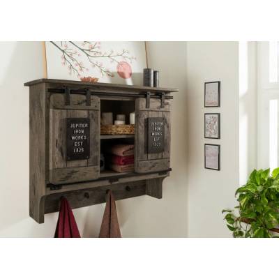 Bighome IRON Mango 90 x 30 x 75 sivý lakovaný