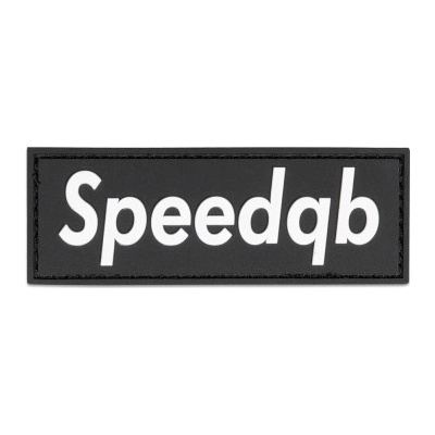 SPEEDQB BOX LOGO PVC NÁŠIVKA - ČERNÁ speedQB