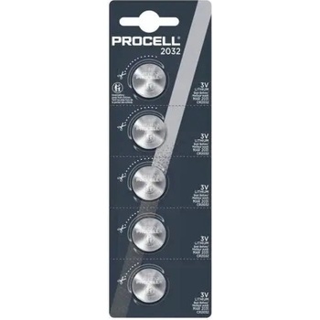Duracell Батерия DURACELL (CR2032) Button Procell Lithium (5 батерии/блистер) 3V, цена за 1бр (DUR-BL-DL2032-5PK-PROCELL)