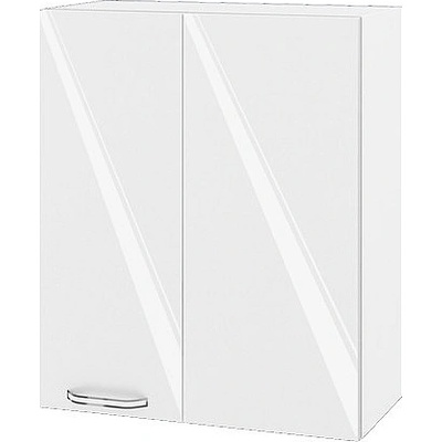 ИРИМ Горен ъглов кухненски шкаф Сити БФ-Бяло гланц-05-17 60 см