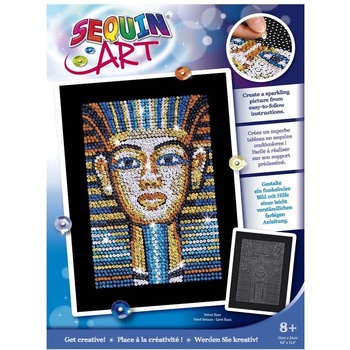 Image 1 of Sequin Art - Изкуство с пайети, синя серия, Тутанкамон