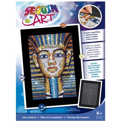 Sequin Art - Изкуство с пайети, синя серия, Тутанкамон