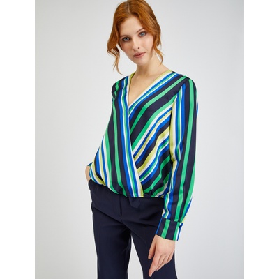 orsay Синьо-зелена дамска сатенена блуза на райеORSAY Orsay | Zelen | ЖЕНИ | XS
