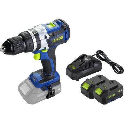 Aku vŕtačka AlzaTools PRO CBHD20V Brushless + 35FCH20V + 2x 40LBP20V BatteryONE 20V