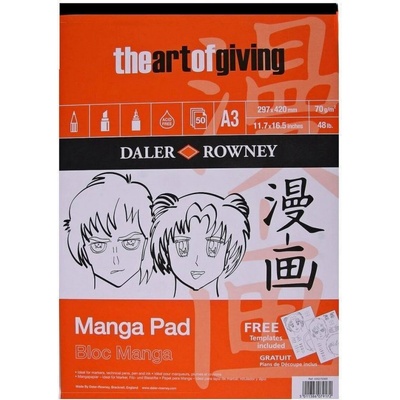 Daler Rowney Manga blok na markery 70 g 50 listov A3