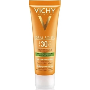 Vichy Слънцезащитен матиращ и коригиращ крем, Vichy Capital Soleil Mattifying 3 in 1 Daily Shine Control Care SPF50+ 50 ml