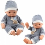 LEAN Toys Baby Doll in Gray Pajamas with Stars Hat