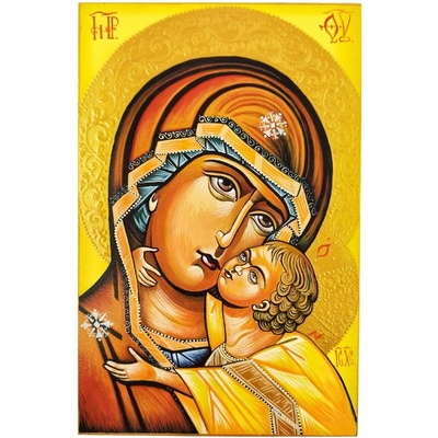 РЪЧНО РИСУВАНА ИКОНА СВЕТА БОГОРОДИЦА ВЛАДИМИРСКА