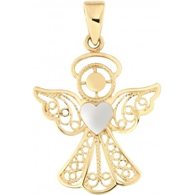 Luxur Přívěsek Andělíček žluté a bílé zlato-14 2 0689.2ZB0.0.00.000.23