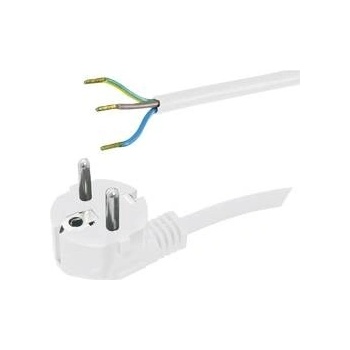 Hawa 1008227 Síťový kabel zástrčka/otevřený konec, 1,5 mm², 5 m, bílá