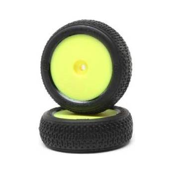 Losi Предно колело с гума Taper Pin, жълт диск (2): Mini-B