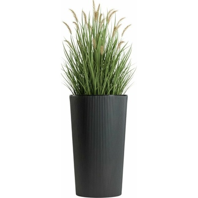 HowHomely PLASTOVÝ KVĚTINÁČ URBANIKA ECO 57X29,5 CM ANTRACITOVÁ