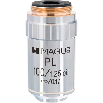 MAGUS Планахроматичен обектив с корекция до безкрайност MAGUS MP100 OIL 100x/1, 25 ∞/0, 17 (85240)