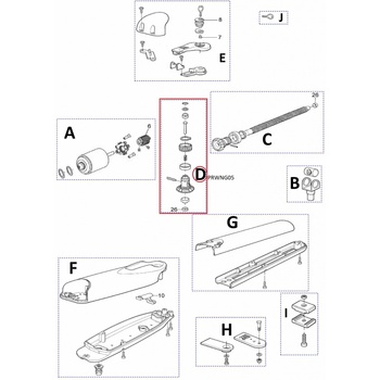 PRWNG05 kit ozubených koliesok pre motory Wingo WG4024, WG5024, WG3524HS