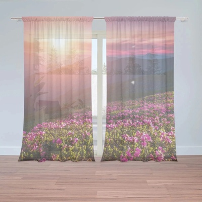 Sablio Záclony Rozkvetlá Príroda: 2ks 150x250cm