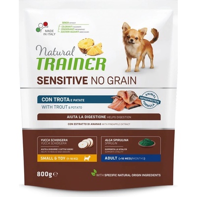 Trainer Natural Sensitive NO GRAIN Mini Adult Trout 0,8 kg
