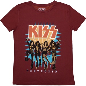 Kiss Destroyer 3D Logo Red S Дамски Риза (KISSTS60LR01)